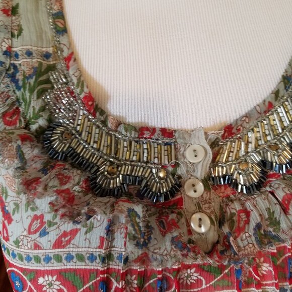 Solitaire Tank style shear beaded top sz M - Picture 3 of 6